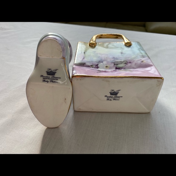 Vintage porcelain hand painted vases Betty Platner - Picture 3 of 9